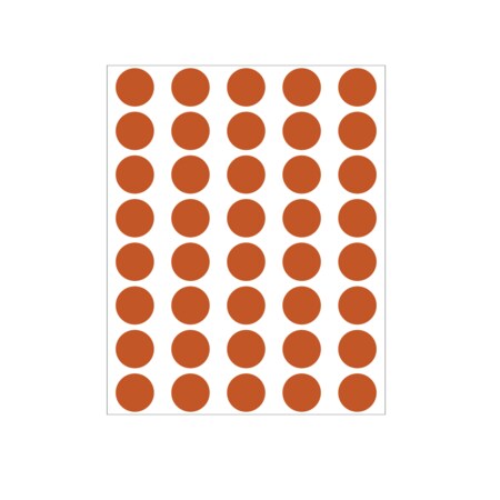 Nevs 1/2" Color Coding Dots Dark Blue - Sheet Form DOT-12M Copper
